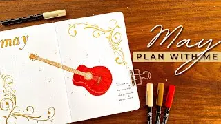 Bullet Journal Setup May 2021 • Guitar BuJo Theme • PLAN WITH ME