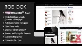 Preview WooCommerce WordPress Theme - RoeDok