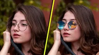 PHOTOSHOP NEW TUTORIAL - Add Image Reflections To Eye Glasses In Photoshop