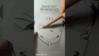 How to draw the second eye👁️ easy art trick #anime #jujutsukaisen #sukuna #foryou #viral #shorts