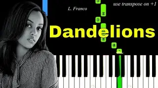 Dandelions Ruth B. EASY Piano Tutorial