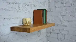 Полка парящая. Полка со скрытым крепленем из дуба. Распаковки и установка. Floating wooden shelf.
