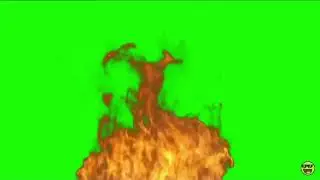 Fire on green screen
