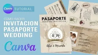 How to make a PASSPORT type WEDDING INVITATION with FREE CANVA very easy step by step