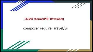 Laravel/UI package installation in 