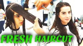 STUNNING MODEL GETS SHORTER HAIRCUT