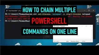How to chain multiple PowerShell commands on one line 💻