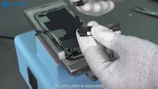 how to use sunshine S-914A Impulse Green Flex Press Machine to fix phone flex cable?