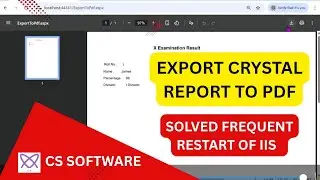 Export Crystal Report to PDF in C# ASP.NET | Step-by-Step Tutorial