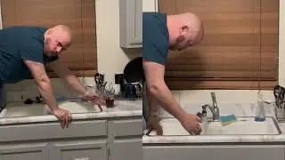 Dad Pretends To Be A Cat