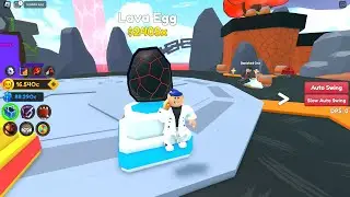 I opened 100 LAVA EGGS and got this... sword fighters simulator!!!