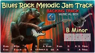 Blues Rock Melodic Jam Track - Bmin Backing track