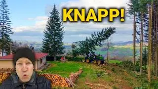 Danger gone: 27-TON HARVESTER saves my house | My house in the Italian mountains