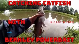 Catching Catfish with Berkley Powerbait/ Dough Bait / 6 Cast 6 Fish