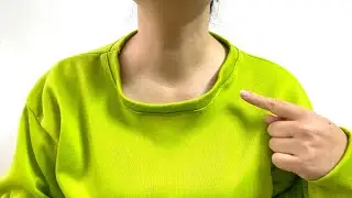 🪡Less than 5 minutes to shrink a loose collar, without cutting fabric