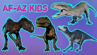 Indominus Rex, Giganotosaurus, Indoraptor, Iguanodon, Maiasaura, Kentrosaurus, Herrerasaurus, Dino..