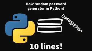 Wait a random password generator in Python??