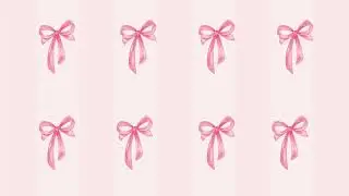 🎀 1 Hour Bow Wallpaper for Girls | Cute Aesthetic Background (Still, No Music)