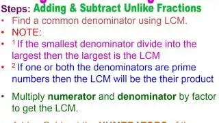 Intermediate Algebra - Lesson 2 - Operations with Fractions