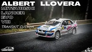 1/43 Mitsubishi Lancer EVO VIII Albert Llovera - Lucas Cruz