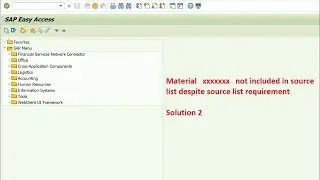 Fix error  Material not included in source list despite source list requirement || solution 2