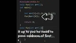 Passing an array to a function | C programming |#shorts  #coding #programming