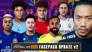 PES 2021 SP FOOTBALL 2023 FACEPACK UPDATE V2 (2300+ FACES) - FOOTBALL LIFE 2023 - PES 2021 INDONESIA