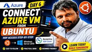 Connect Azure VM from Ubuntu Linux 🔥 | RDP Access Step-by-Step | Azure Day 6