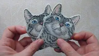 Нашивка на одежду "Карманный котик"/Patch on clothing "Pocket cat"