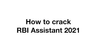 RBI Assistant 2021 | RBI Assistant | RBI assistant exam preparation | RBI | RBI exam