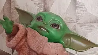 Pintura realista de olhos Baby Yoda The Child. Parte 3