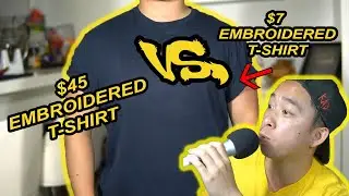 I make a $45 embroidery tee for $7| Embroidery!
