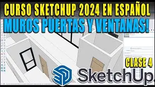 CREA MUROS PUERTAS Y VENTANAS EN SKETCHUP 2024 🔴 Curso para arquitectos