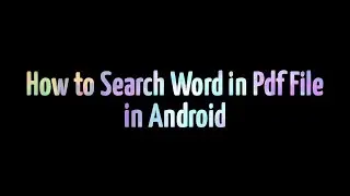 How to Search word or text in pdf in Android / How to search in pdf in phone / Search words in pdf