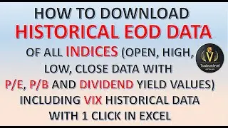 Download Historical eod data of all Nse indices with p/e, p/b, dividend yield values in excel
