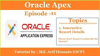How to create interactive report in oracle apex