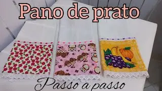 Como fazer pano de prato atoalhado, simples, passo a passo, iniciantes.