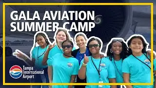 Female students visit TPA as part of the GALA Aviation Summer Camp