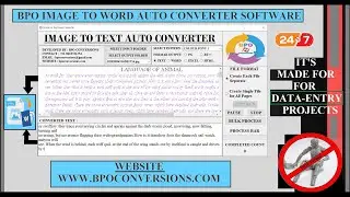 Image to word converter | BPO image to Word Convert Software | jpg & gif & tiff &png to WORD convert