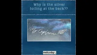 Why is the silver foil stamping at the backside of your Coplanar?