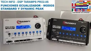 TECH INFO - DSP TARAMPS PRO2.8S - EQUALIZER FUNCTIONS IN STANDARD AND DYNAMIC PEAK MODES