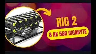 RIG 2 - BTC T37 - 8 RX 560 GYGABYTE - MINERAÇÃO - ERGO - 4GB - RX 560 - RX 550 - RX 470 - RX 580