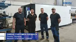GWEIKE Customer Feedback From Romania LF3015GAIII  12000W