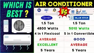 Top AC in India 2024⚡️Best 1.5 Ton AC⚡️Carrier vs BlueStar Air Conditioner