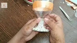 How to make doodh pilail glass at home| دودھ پلائی گلاس گھر میں کیسے بنائیں| DIY glass decor
