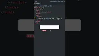 [Must Watch] Store data in local storage in JavaScript #shorts #javascript #nodejs