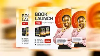 Book Launch Flyer Design in Photoshop | Step-by-Step Beginner Tutorial 2025.