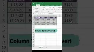 How to convert data Vertical to Horizontal in excel | Excel Keys