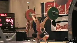 Natalie Woolfolk (Burgener) American Record 92.5kg Snatch