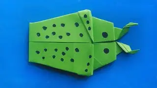 Оригами жук из бумаги. Оригами для начинающих жук. Beetle made of paper